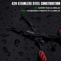 New outdoor multifunctional straight mouth black fishing pliers with open-loop control, stainless steel lure pliers, portable fi. 