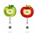 1pcs Cute Transparent Floral Badge Reel for Women Retractable Worker ID Card Pull Buckle Doctore Nurse ID Card Badge Holder Clip. 