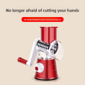 Multifunctional vegetable cutter hand-cranked rotate grater three-in-one roller vegetable cutter vertical four-in-one slicer. 