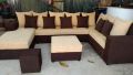 U sofa set with coffee table. 
