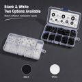 500 Pcs Mixed Sizes M2-M10 Black & White Nylon Flat Washers Insulating Gaskets for Screws And Bolts Kit. 