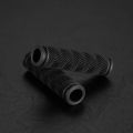 Mountain bike double water pattern rubber bike grip dead flying handlebar set bicycle handlebar color riding supplies accessorie. 
