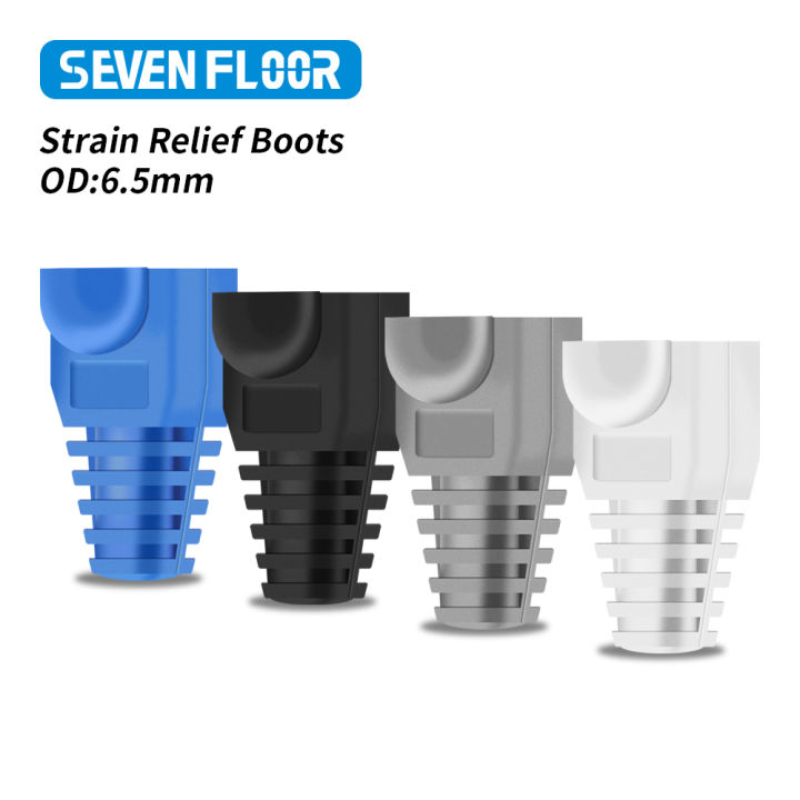 10pcs/50pcs Ethernet Network Cable Strain Relief CAT6 CAT5E Boots Cable RJ45 Connector Plug Cover 6.5
