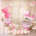 Welcome baby blue and pink color theme 44 pcs for boys feeder,baby boy with balloons for home and out door decoration gifts for mama. 