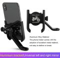 Aluminum Alloy Adjustable Bike Mobile Phone Holder Full Metal bike Motorcycle Mobile Holder Phone Bracket Mountain Bike Mobile Stand C3. 
