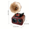 Vintage Gramophone Music Box, Mechanical Clockwork Musical Box for Home Classical Valentine's Day. 