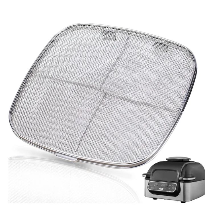 Stainless%20Steel%20Splatter%20Shield%20For%20AG301%20Reusable%205-in-1%20Indoor%20Grill%20Accessories%20Stainless%20Steel%20Splatter%20Screen%20For%20Ninja%20-%20Image%202