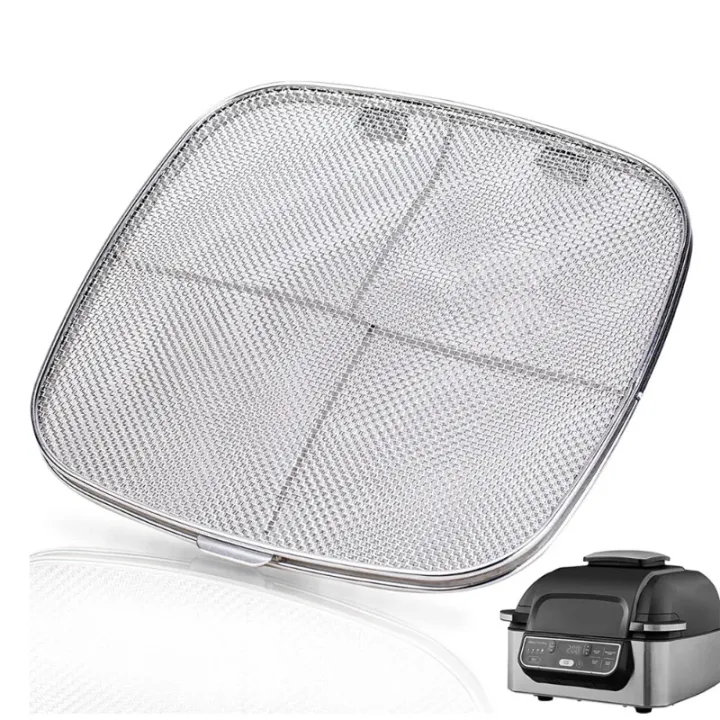 Stainless%20Steel%20Splatter%20Shield%20For%20AG301%20Reusable%205-in-1%20Indoor%20Grill%20Accessories%20Stainless%20Steel%20Splatter%20Screen%20For%20Ninja%20-%20Image%202