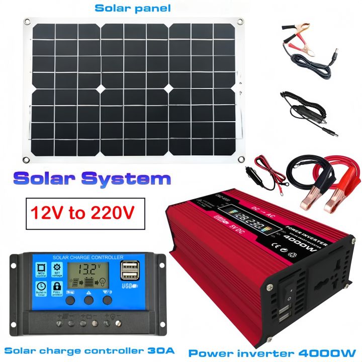 110V/220V%20600W%20Solar%20Panel+30A%20Chargers%20Controller+4000W%20Modified%20Sine%20Wave%20Inverter%20Solars%20Panels%20System%20Power%20Generation%20Kit%20-%20Image%207