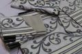 Ivory Scroll Work Dining Table set Table Runner Table Mats Tissue box cover and cutlery Holder Dining Table set for 8. 