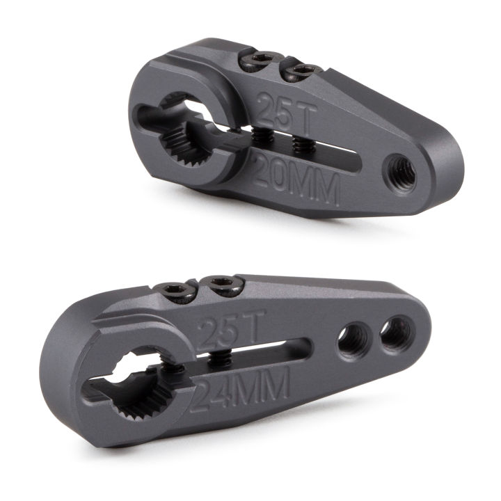 7075 Aluminum Clamping 25T Servo Horn 24mm 20mm for ProTek Savox Futaba Hitec SCX10 H10 OPTIC 1/10 Arrma Buggy Granite Raider