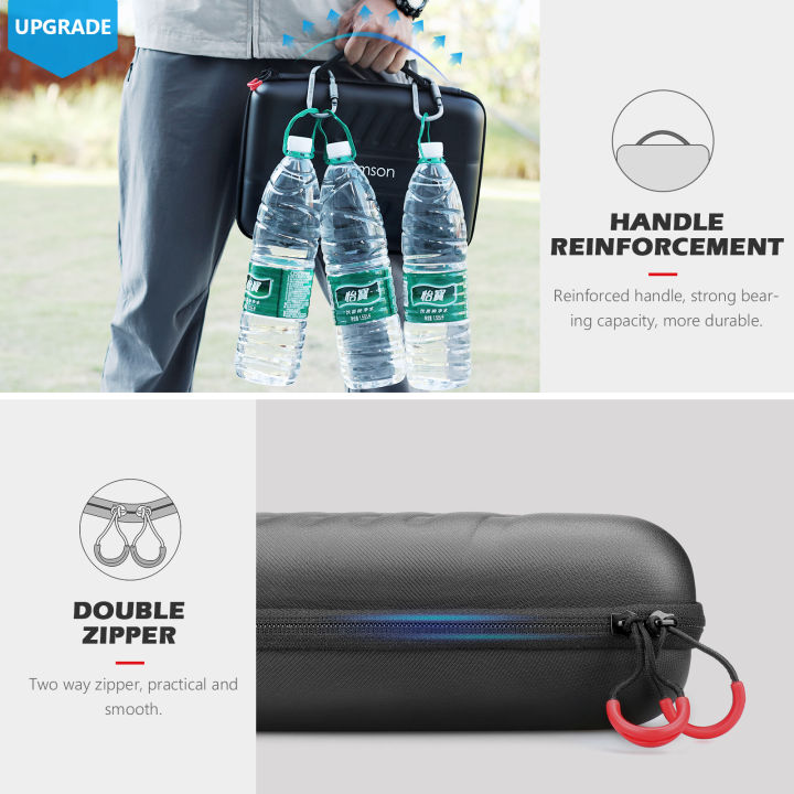 Vamson%20Large%20Waterproof%20Carrying%20Case%20PU%20for%20%20Hero%2011/10/9/8/7/6%20for%20%20OSMO%20Action%20Camera%20for%20insta360%20x3/x2%20Hard%20Shell%20-%20Image%205