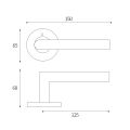 Viladepot Privacy Door Handle Polishing Handle Lever Round Base Bedroom Bathroom Door Lock Reversible. 