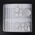 A5 6-Hole Strap Storage Clip And Storage Bag Scrapbook Cutting Die Storage Organizing Sticker Storage Transparent Bag. 