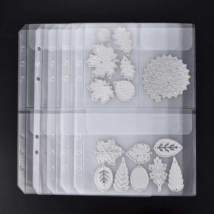 A5%206-Hole%20Strap%20Storage%20Clip%20And%20Storage%20Bag%20Scrapbook%20Cutting%20Die%20Storage%20Organizing%20Sticker%20Storage%20Transparent%20Bag%20-%20Image%203