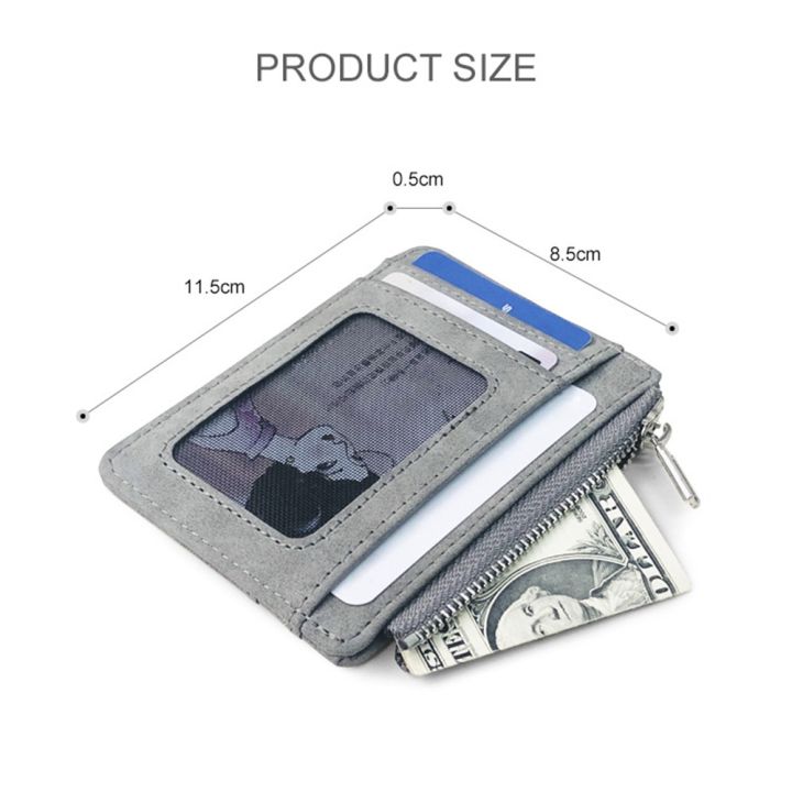 Short%20Matte%20Leather%20Card%20Wallet%20-%20Retro%20Multi-card%20Holder%20with%20Frosted%20Fabric,%20Zipper%20Bag%20for%20Money,%20New%20Minimalist%20Purse%20-%20Image%204