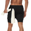 Men Running Shorts 2 In 1 Double-deck Sport Shorts Sportswear Gym Fitness Short Pants Training Jogging Bottom Men's Clothing. 