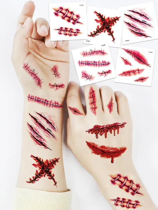 20%20Sheets%203D%20Realistic%20Scar%20Tattoos%20-%20Waterproof%20Fake%20Bloody%20Wound%20Stickers%20for%20Halloween%20Cosplay%20Face%20&%20Body%20Makeup%20Adults%E2%80%8B%E2%80%8B%20-%20Image%203