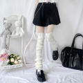 1Pair Y2K Over Knee Leg Warmer Lengthened 70cm JK Uniform Long Socks Lolita Knitted Boot Socks Pile Up Socks Foot Warming Cover. 