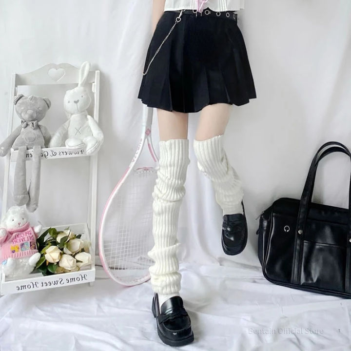 1Pair%20Y2K%20Over%20Knee%20Leg%20Warmer%20Lengthened%2070cm%20JK%20Uniform%20Long%20Socks%20Lolita%20Knitted%20Boot%20Socks%20Pile%20Up%20Socks%20Foot%20Warming%20Cover%20-%20Image%202