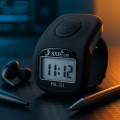 Multifunctional Digital Tasbeeh / Tasbih Counter PSL‑311 with 8 Channel 5‑Digit LCD Display, LED Backlight & Beep Buzzer Reminder | Finger Ring Tally Clicker with Clock & Key Lock | Ergonomic Silicone Ring | Portable Zikr Counter | Hajveri Traders. 