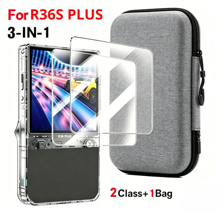 For R36PLUS Carrying Bag EVA Hard Shell Shockproof Storage Case Tempered Glass Protector Silicone Skin Box R36S PLUS