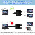 4K HDMI-compatible 1x2 Splitter Switch 1 in 2 Out Video Distributor Amplifier Dual Display for Box PC Monitor Projector Laptop. 