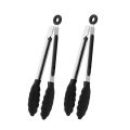 1 Piece High Temperature Resistant Nylon Stainless Steel Food Clip Outdoor BBQ Bread Clip Kitchen Utensil.