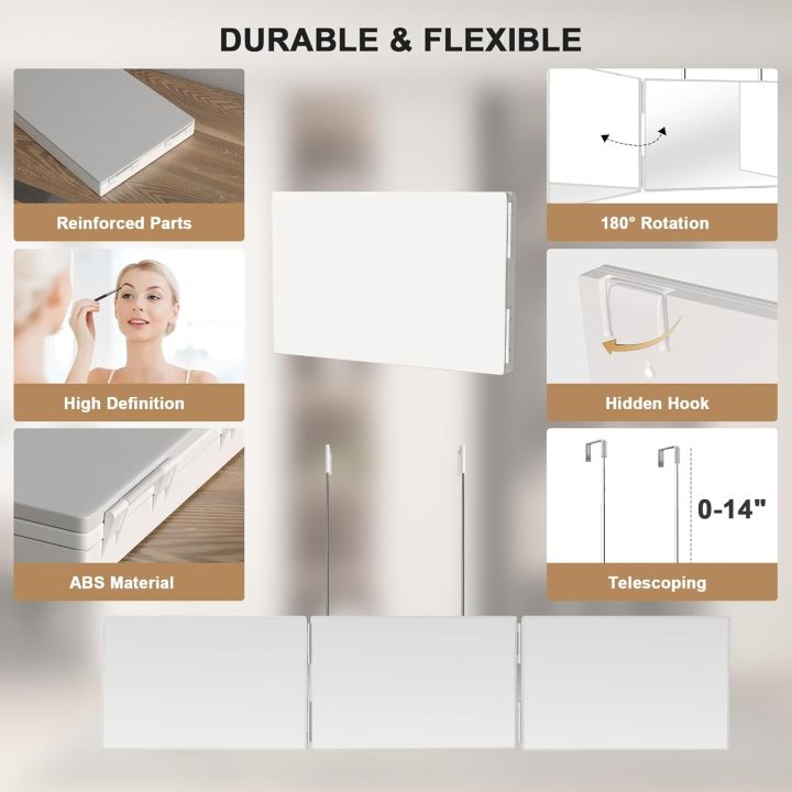 Portable%20Trifold%20Vanity%20Cosmetic%20Mirror%20with%20Height%20Adjustable%20Hooks%20for%20Self%20Hair%20Cutting%20Makeup%20Folding%20for%20Bath%20and%20Travel%20-%20Image%203