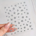 1/4 PCS 3D Metal Silver Golden Starburst  Nails Stickers Manicure French Nail Art Decoration Decal Y2K Nail Art Tips Nail Charm. 