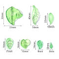 20-200pcs Green Transparent Leaves Acrylic Pendants Various Spacer Charms Beads For Jewelry Making Diy Necklace Bracelet Earring. 