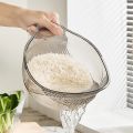Kitchen Multifunctional Acrylic Thickened Rice Drainage Basket Rice Fruit Basin Vegetable Washing Basket. 