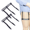 1 Pair Elastic Mens Shirt Stays Striped Suspenders Straps Anti-skid Belt Garters Nylon Adjustable Shirt Holders For Male.