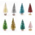 30PCS Mini Decorative Christmas Tree DIY Mini Artificial Christmas Tree Santa Claus Snow Home Decor Desktop Decoration. 