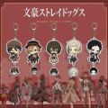 Anime Bungo Stray Dogs Dazai Osamu Nakahara Chuuya Figure Keychain Acrylic Key Ring Bag Pendant Decorative Props Accessories.