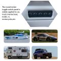 20A blue circular joystick switch panel with 3-pin aluminum waterproof 12V, suitable for cars, trucks, boats, RVs, yachts, etc. 