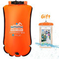 20L Waterproof Inflatable Swimming Dry Bag With Phone Pouch Open Buoy Tow Float Double Air Bags With Waist Belt Water Sport. 