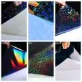 10sheets Sparkle Holographic Laminate, A4 Self-Adhesive Laminating Sheets Vinyl For Cricut, Stickers, Trading Cards, Photos, Scr. 