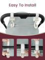 Multipurpose Stroller Hook with 360° Swivel, Heavy-Duty Clip for Bags on Most Carriers & Carts. 