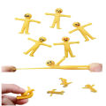 12PCS Smiling Face EMOJI Stretchable Yellow Figurine Creative TPR Stress Relief Toy With Foldable Kawai Soft Rubber Release Doll. 
