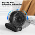 GOOJODOQ Portable Versatile Mini Fan Quiet and High-speed Airflow 100-level Stepless Speed 4000mAh Adjustment Folding Neck Fan. 