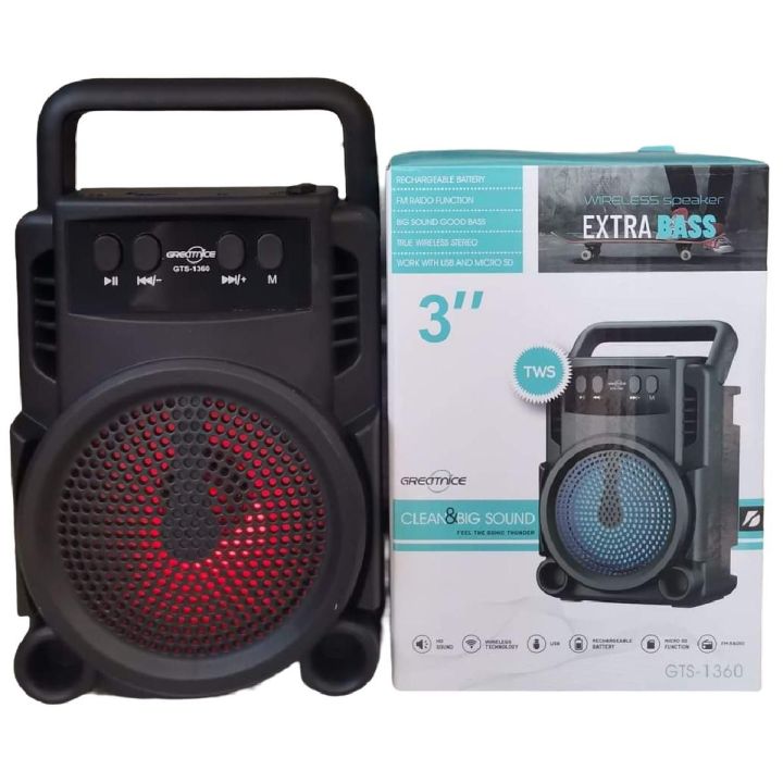 Bluetooth Speakar GTS-1559 Portable Wireless Dual 3 Inch Speaker
Sumitra Bluetooth memory card function