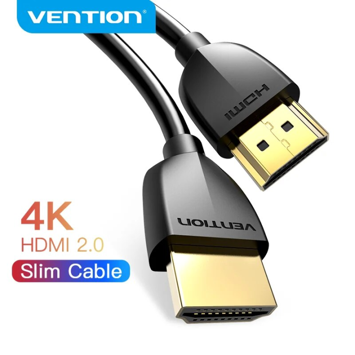 Vention 4K Slim HDMI-Compatible Cable for Mi Box PS4 1m 2m Gold Plated Port 4K 1080P 3D Cable 4K/60Hz HDMI-Compatible