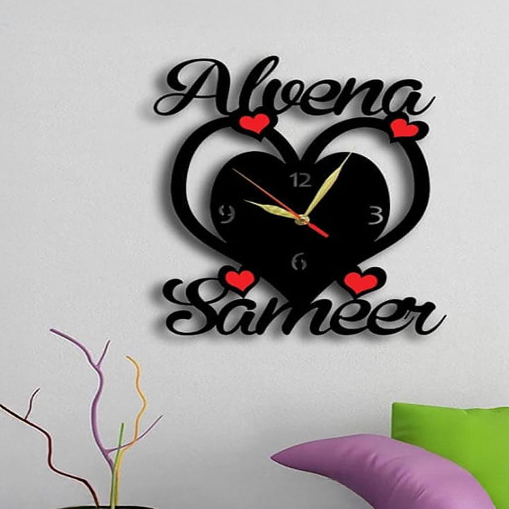Customized Wooden Wall Clock Your Name Personalized Design Wooden Clock for Home Decor