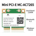 1200Mbps Bluetooth 4.2 Half Mini PCI-E Wifi Card MC-AC7265 Wireless 802.11ac 2.4G 5Ghz For Laptop Win 7 810 11. 