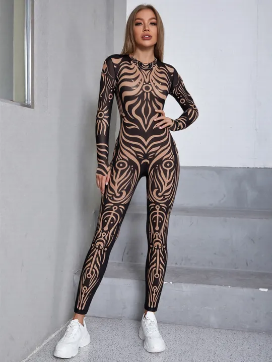 Sisterlinda%20%20Fashion%20Print%20Jumpsuits%20Woman%20Turtleneck%20Full%20Sleeve%20See%20Through%20Skinny%20Peach%20Hip%20Street%20Wild%20Style%20Overalls%20-%20Image%205