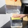 2 In 1 Scrubbing Liquid Detergent Dispenser Press Type Liquid Soap Box Pump Organizer Sponge Kitchen, Office, Restaurant, hospital ,Hotel Supplies. 
