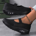 Fashion Woman Vulcanize Platform Casual Sneakers Women Flats Mesh Breathable Running Walking Shoes Chunky Sports.