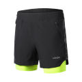 Lixada Men 2 in 1 Running Shorts Quick Drying Breathable Active Training Exercise Jogging Marathon Cycle Shorts.