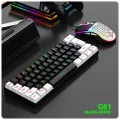 60% wired gaming keyboard, RGB backlight ultra compact mini keyboard, waterproof small compact 61 key keyboard for pc/Mac gamers. 